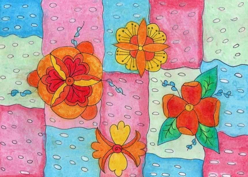 bunga indah berwarna